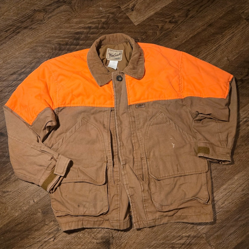 Woolrich Outdoor Guide Collection Hunting Jacket Brown Orange Size L 1990s Mens - Picture 15 of 16